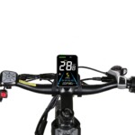 Samebike XD26 sähköpyörän ohjaustanko ja kirkas ajovalo – ergonominen ajoasento ja hyvä näkyvyys