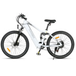 Samebike XD26-2 etujousitus ja moottori lähikuvassa – tehokas sähköpyörä vaativaan ajoon.