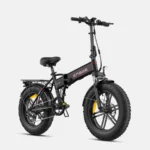 250W Engwe sähköfatbike taitettuna kokoon – helppo säilyttää ja kuljettaa