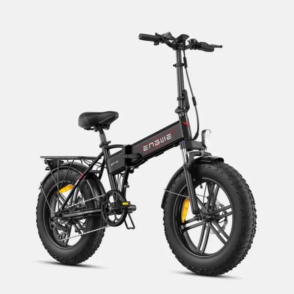 250W Engwe sähköfatbike taitettuna kokoon – helppo säilyttää ja kuljettaa