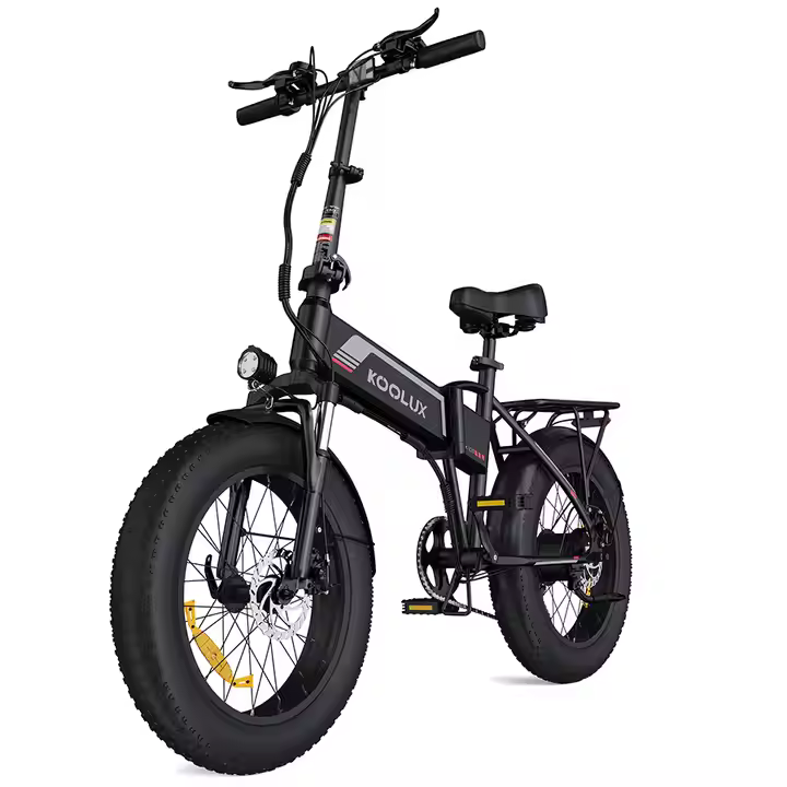 Koolux BK10S 500W taitettava sähköpyörä kaupungissa mustana