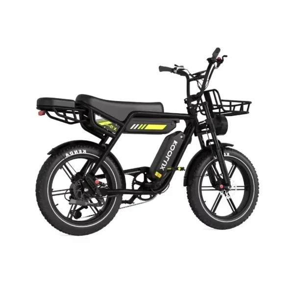 Koolux X9 Sähköfatbike poseeraa hiekkatiellä