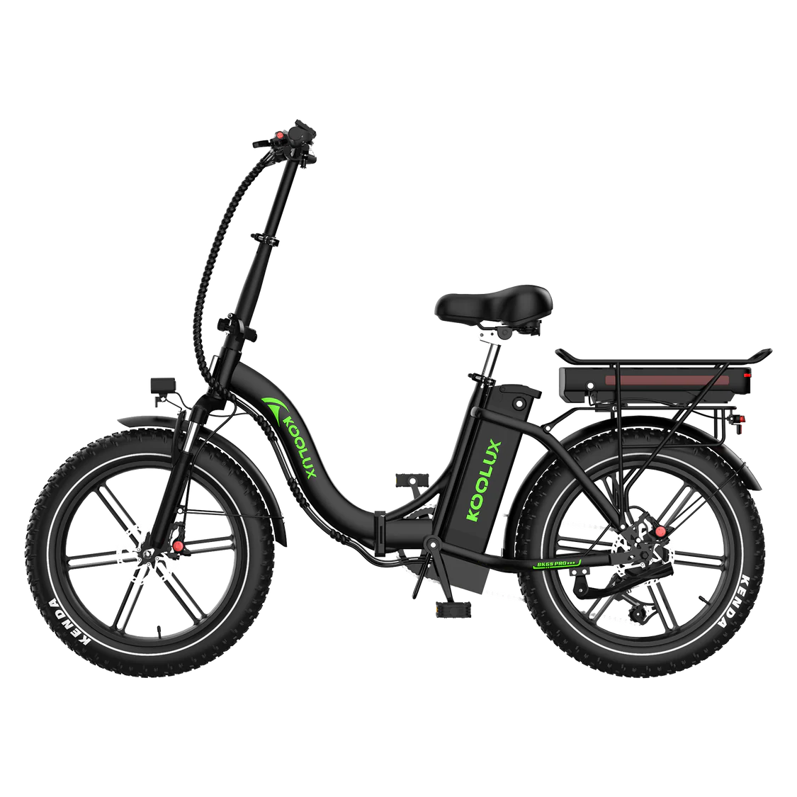 Koolux BK6S PRO taitettava sähköpyörä etujousituksen yksityiskohdassa