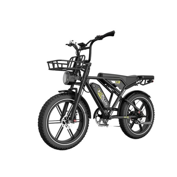 Koolux X9 sähköfatbike valkoisella taustalla sivuprofiilista