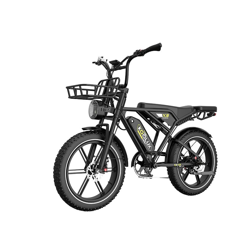 Koolux X9 sähköfatbike valkoisella taustalla sivuprofiilista
