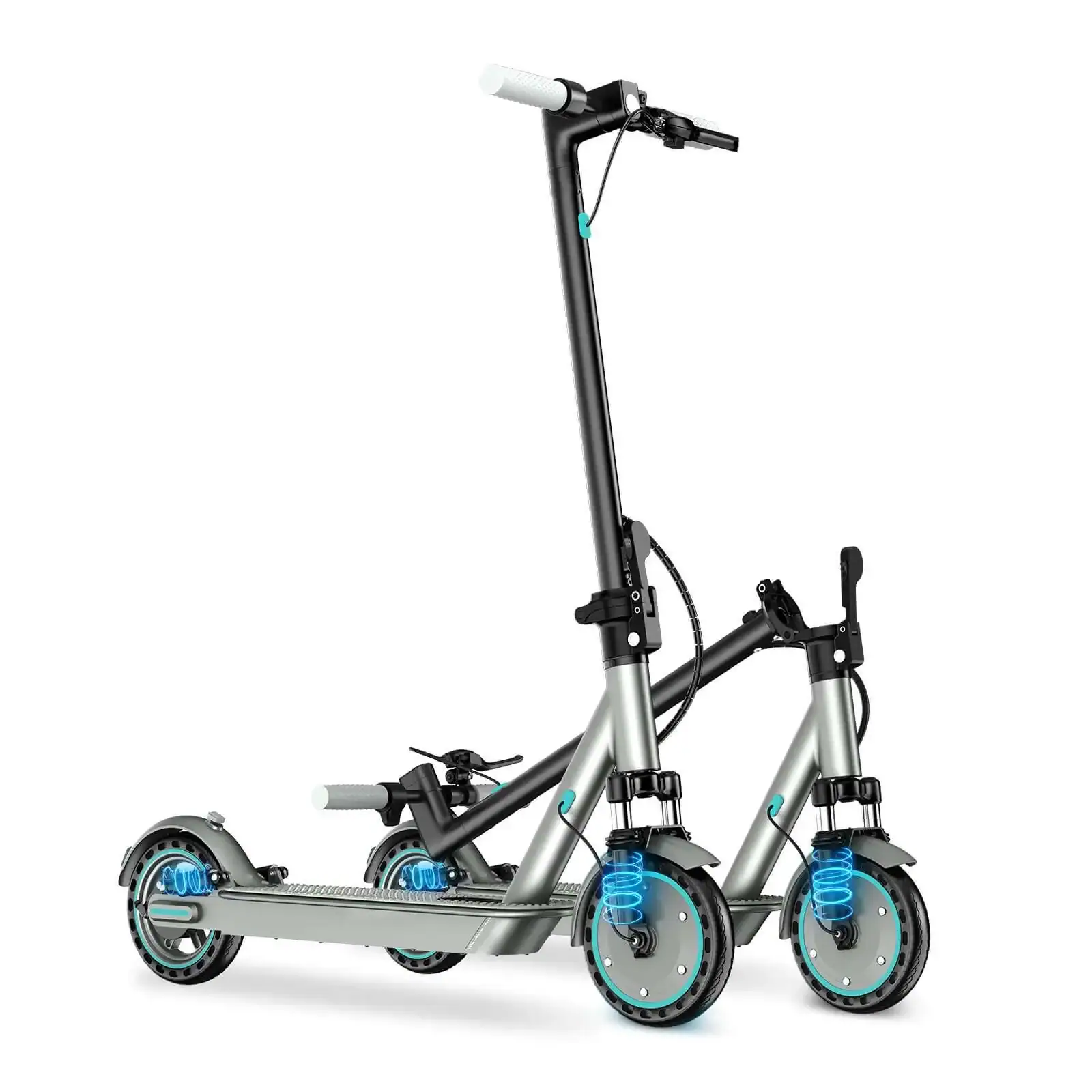 Ooktek D8 Pro sähköpotkulauta käyttäjä kiipeämässä mäkeä
