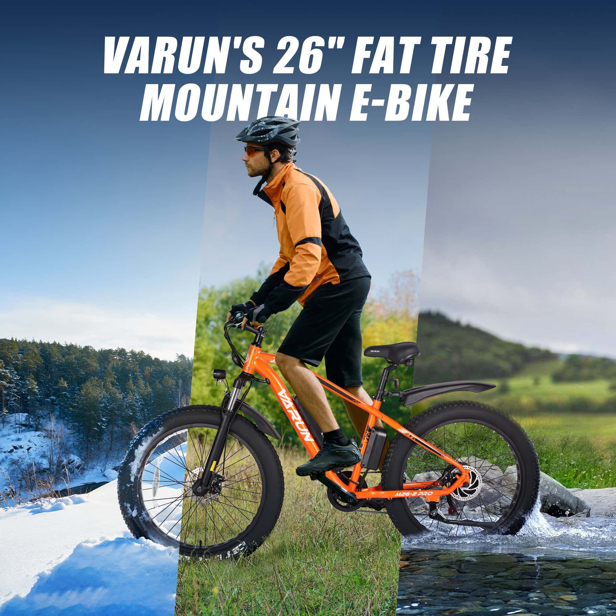 Jousitettu etuhaarukka Varun M26-2 PRO sähköpyörässä