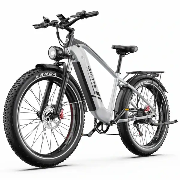 Duotts f26 lite sähköfatbike 26 tuuman renkailla - vakaa ajo hiekalla ja lumella