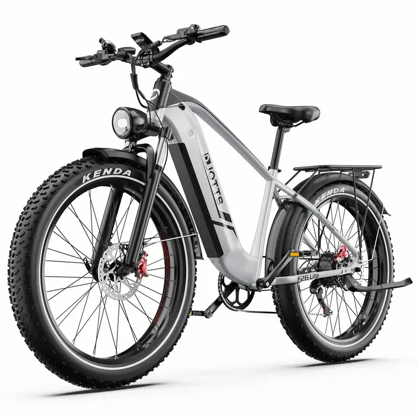 Duotts f26 lite sähköfatbike 26 tuuman renkailla - vakaa ajo hiekalla ja lumella