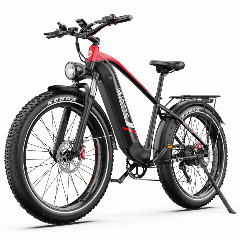 Duotts F26 Lite sähköpyörä sivuprofiilista - leveärenkainen fatbike modernilla rungolla